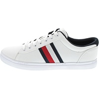 Tommy Hilfiger Herren Vulcanized Sneaker Iconic Stripes Schuhe, Weiß (White), 43