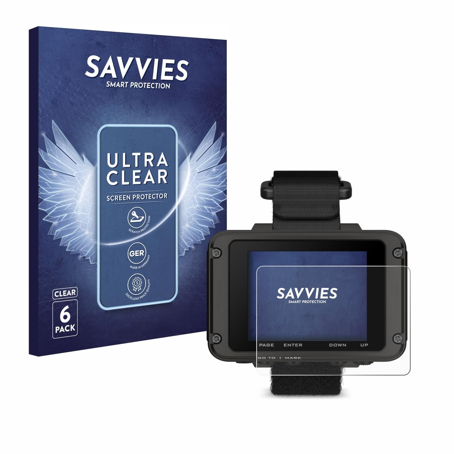 Savvies 6 Stück Schutzfolie für Garmin Foretrex 801 Displayschutz-Folie Ultra-Transparent