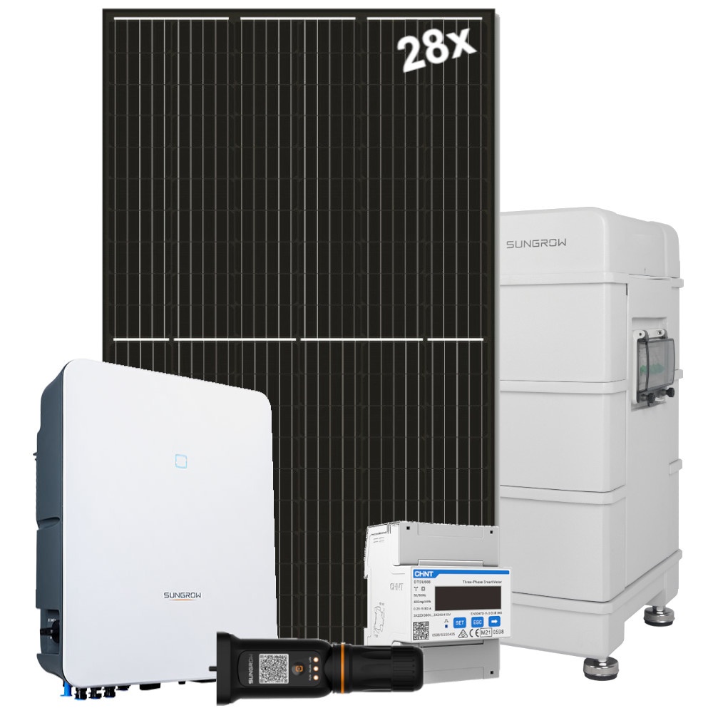 Sungrow Hybrid Solaranlage 10,6 kW + SBR Stromspeicher | kompl. Set | 0 % MwSt. (gem. § 12 Abs. 3 UStG)