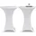 vidaXL Tischhusse Stretch Weiß Ø 80 cm 2er Set