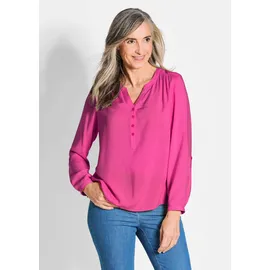 GOLDNER Elegante Viskosebluse mit V-Ausschnitt pink 44