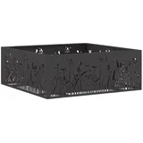 vidaXL Feuerplatz Schwarz 80 x 80 x 30 cm Stahl, vidaXL