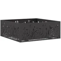 vidaXL Feuerplatz Schwarz 80 x 80 x 30 cm Stahl, vidaXL