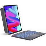 Inateck Keyboard iPad 04118 gray (KB04118 gray) (DE), Tablet Tastatur Hülle Kompatibel mit Air 13 Zoll (2025/2024),ipad Pro 12.9 Zoll 6/5/4/3 Gen,Hoch-/Querformat Ständer,Abnehmbare Touchpad mit 7-Farbiger Hintergrundbeleuchtung,QWERTZ,KB04118