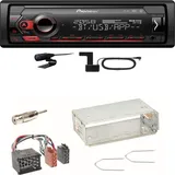 Pioneer MVH-S420DAB Bluetooth USB DAB+ Autoradio Einbauset für BMW 3er E36 Z3