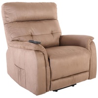 Raburg XXL-Sessel Relaxsessel mit Liegefunktion & Aufstehhilfe, elektrisch, Samson, 200 kg Belastbarkeit, Mikrofaser, Komfortschaum Polsterung, 1 Motor braun