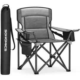 Songmics Campingstuhl Klappstuhl Grau
