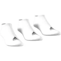adidas Thin and Light No-Show Socken, 3 Paar White / Black 43-45