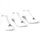 adidas Thin and Light No-Show Socken, 3 Paar White / Black 43-45