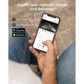 Reolink 6MP Überwachungskamera Aussen Akku mit 180° Paranoma, WLAN Kamera Outdoor mit 2,4&5GHz WiFi, KI-Erkennung, Bewegungsausgelöste
