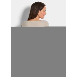 GOLDNER Kurzgröße: Langarm Melange Jersey-Oberteil in beige, | Gr.: 23