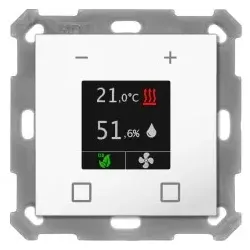 MDT SCN-RTN55S.01 KNX Raumtemperatur-Nebenstelle Smart 55, Reinweiß glänzend SCNRTN55S01