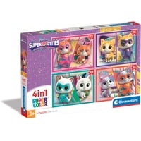 CLEMENTONI Disney Super Kitties Puzzle 4 in 1 - Disney Puzzle für Kinder ab 3 Jahren - Geschicklichkeitsspiel für Kinder von Clementoni 21531