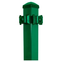 KRAUS Zaunpfosten Modell K mit Klemmhaltern, Zaunpfosten 4x4x200 cm, für Höhe 140 cm grün