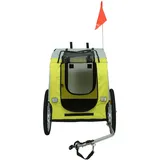 Hundeanhänger Fahrradanhänger Hundetransporter Hundebuggy Transportanhänger Hunde Hundefahrradanhänger(gelbgrau)