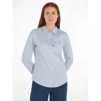 Tommy Hilfiger Hemdbluse STRETCH OXFORD REGULAR SHIRT mit Logostickerei