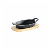 All'Grill Gusseisenpfännchen Grillpfanne oval 21 x 15,5 cm