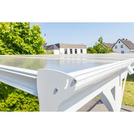 Westmann Carport Helsinki 3,05 x 5,03 m weiß inkl. Regenrinne