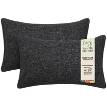 Selfitex Dekokissen 30 x 50 cm Schwarz