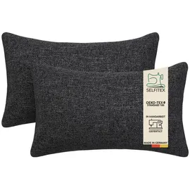 Selfitex Dekokissen 30 x 50 cm Schwarz