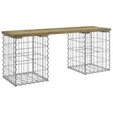 vidaXL Gartenbank aus Gabionen 103x31x42 cm Kiefernholz Imprägniert