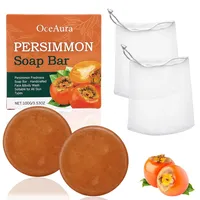 2 pcs Persimmon Soap,Persimmon Kernseife Natur, Feste Seifen Kaki