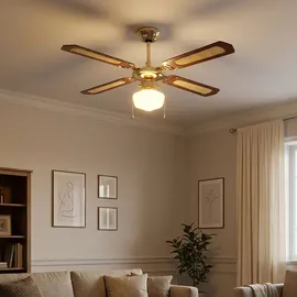 V-Tac Deckenventilator 105 cm Deckenventilator Braun