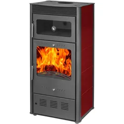 moeby24 Kamin Ofen Kaminofen Anthrazit 150mm Rauchrohr 7,8 KW BimSchV 1-2 EEK A Rose