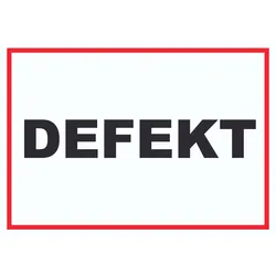 Defekt Schild A4 Rückseite selbstklebend
