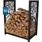 KOTARBAU Kaminholzregal Metall 50 x 30 x 60 cm Schwarz