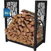 KOTARBAU Kaminholzregal Metall 50 x 30 x 60 cm Schwarz