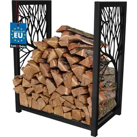 KOTARBAU Kaminholzregal Metall 50 x 30 x 60 cm Schwarz