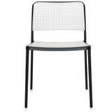 Kartell Audrey Sessel, aluminium bemalt schwarz/weiß, 51 x 80 x 52 cm