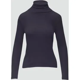 S.Oliver - Elastisches Langarmshirt mit Rollkragen, Damen, blau, 40