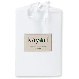 Kayori Spannbettlaken KAYORI "Kai", weiß, B:180cm L:200cm, Renforcé, Obermaterial: 100% Baumwolle, Bettlaken, Spannbettlaken, 100% Baumwolle