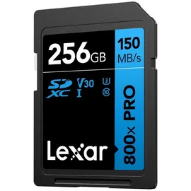 Lexar PRO 256GB UHS-1 V30 Serie Blue 800x SD - 150MB/s -