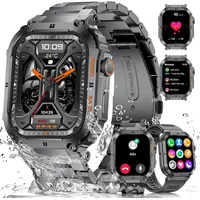 Smartwatch Herren mit Telefonfunktion Armbanduhr Sportuhr Gym Fitnessuhr