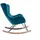 miliboo Design-Schaukelstuhl Velours petrol