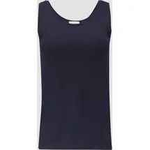 S.Oliver - Schmal geschnittenes Tanktop aus Baumwollmix, Damen, blau, 42