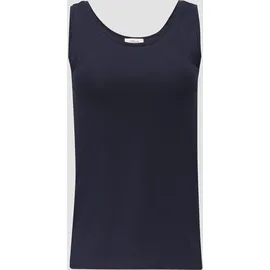 S.Oliver - Schmal geschnittenes Tanktop aus Baumwollmix, Damen, blau, 42