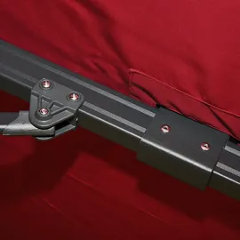 Mendler Luxus-Ampelschirm 300 x 400 cm bordeaux ohne Ständer drehbar