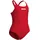 Arena Mädchen Girl's Team Swimsuit Swim Pro Solid Badeanzüge, Red-white, 164 EU