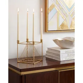 Beliani Kerzenständer MINDORO Metall 23 cm Gold