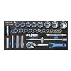 Hogert Technik Werkzeugset HT7G149 Werkzeugsatz,Steckschlüsselsatz,Werkzeug Set,Werkzeug Kit