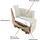 furn.design Drehsessel in wollweiß Mega-Cord Sessel 360° drehbar inklusive Kissen Comfy