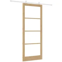 vidaXL Schiebetür ORKDAL Natur 93 x 232 cm Massivholz Kiefer und Glas 3332095