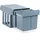 Relaxdays Einbaumülleimer 15 & 8 l Grau