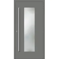 Aluminium Haustür RC2 "BENJA" 90 mm Graualuminium RAL 9007 beidseitig außen öffnend DIN rechts