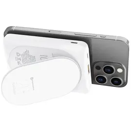 forcell F-ENERGY F10K2 MagStand Powerbank kompatibel mit MagSafe PD QC3.0 5A 20W 10 000 mAh Weiß - Weiß