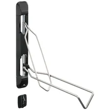 Maclean Brackets Maclean Fahrradwandhalterung MC-471 klappbarer Halter zur Wandmontage Fahrrad, Reifen & Werkstatt (1-tlg), 60° drehbar, platzsparende Fahrradaufbewahrung, bis 35kg schwarz
